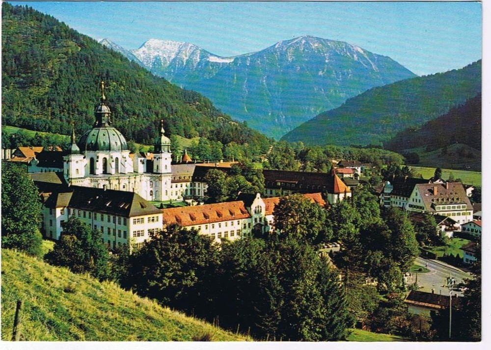 Germany Postcard Ettal Kloster Benedictine Abbey Benedictinerabtei
