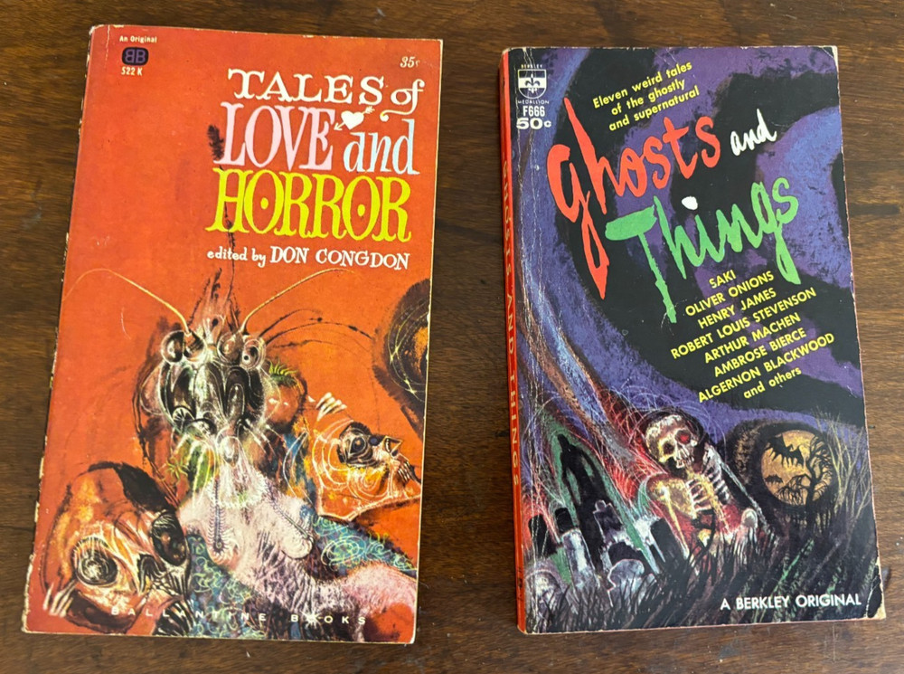 Tales of Love and Horror / Ghosts and Things - 1960s vintage paperbacks VG