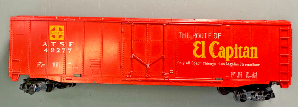 Tyco HO Scale Santa Fe El Capitan 50' Plug Door Box Car ATSF #49277 *READ*