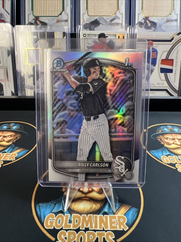2025 Bowman Chrome Draft Billy Carlson BDC-10 Refractor White Sox