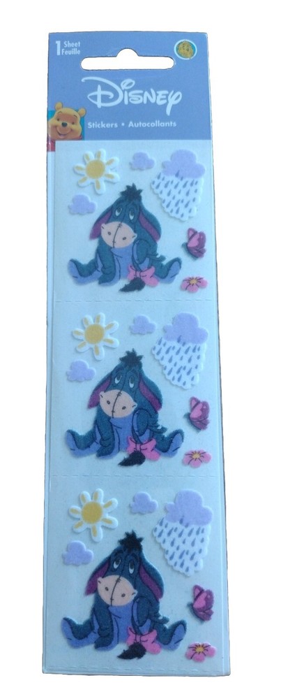 Sandylion Stickers  **VINTAGE** Fuzzy EEYORE
