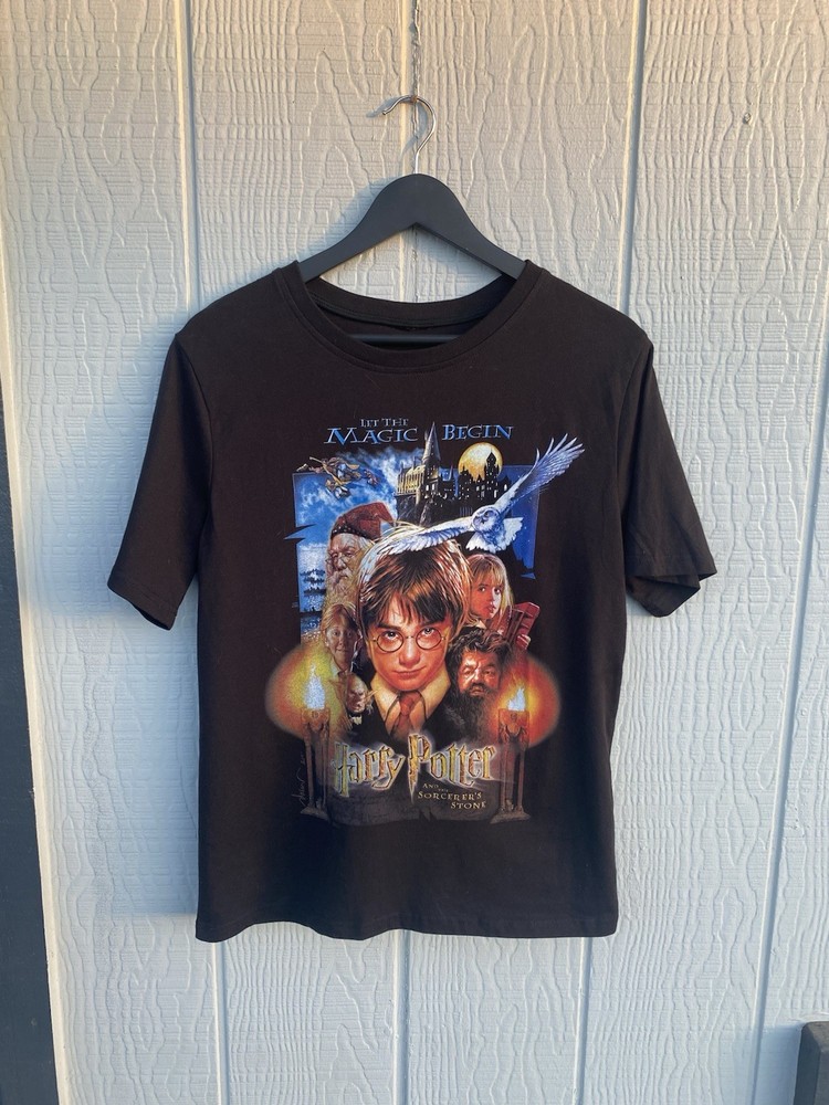 2010s Harry Potter And The Sorcerer’s Stone Movie Promo Black Medium T Shirt