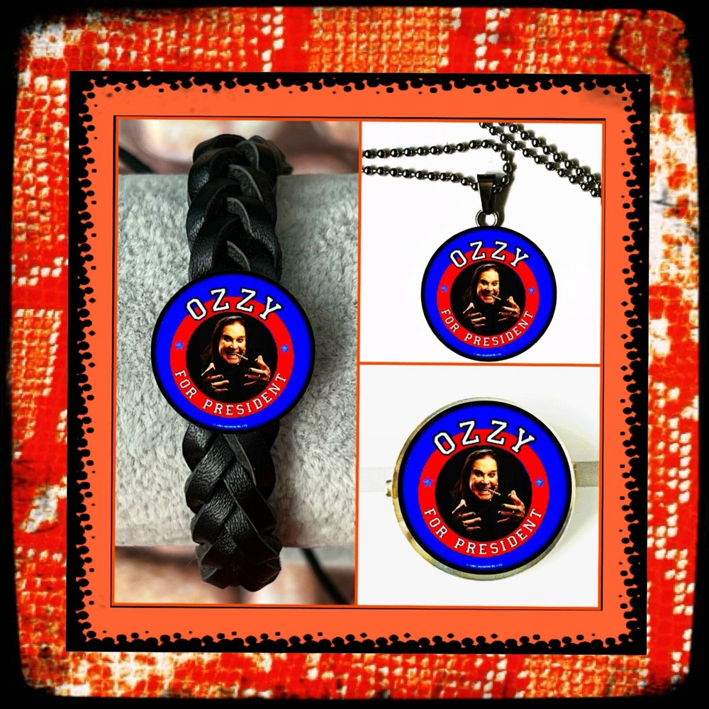 OZZY OSBOURNE ACCESSOIRES 🇺🇸 SET OF THREE 🇺🇸BRACELET➕NECKLACE➕PIN🤘