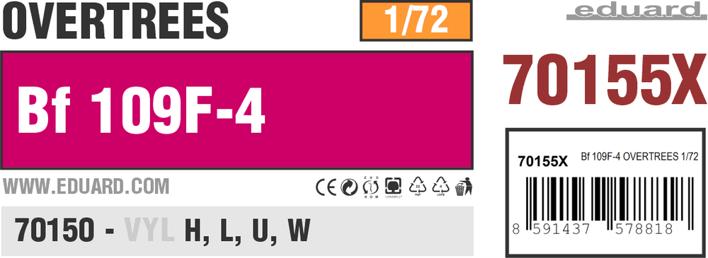 1/72 Eduard #70155X Bf109F-4 Overtrees