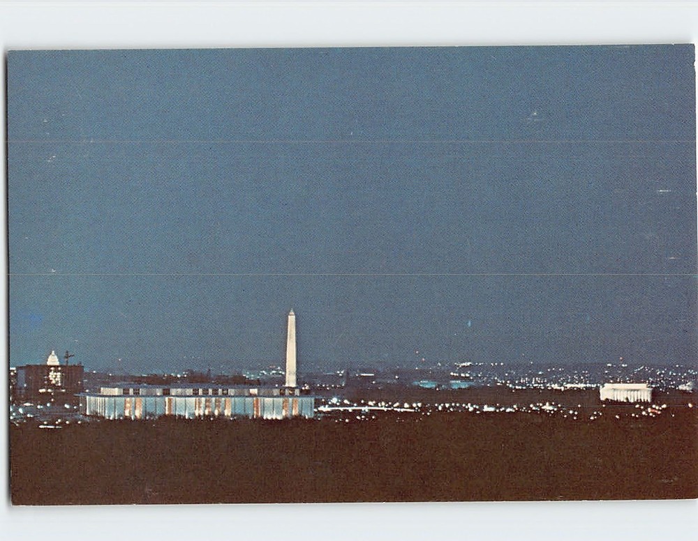 Postcard View Across Potomac River US Capitol & Lincoln Memorial Washington DC
