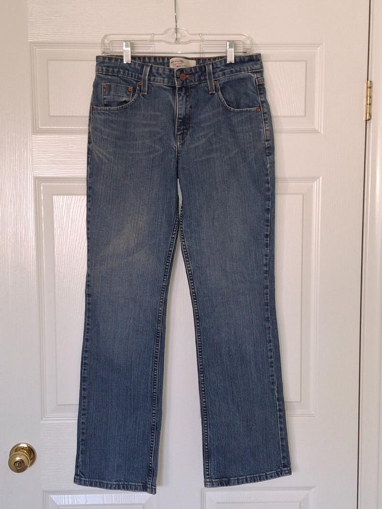 Levis Signature Medium Blue Bootcut Stretch Jeans Misses Size 8 Mid Rise