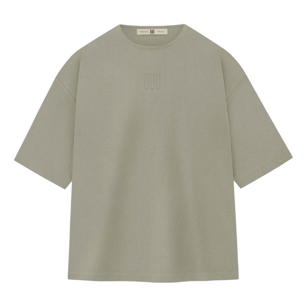 adidas Fear Of God Athletics Crew Neck Short Sleeve T-Shirt Mens Grey Casual Top