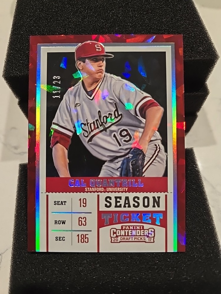 Cal Quantrill 2017 Panini Contenders Draft Picks Season Cracked Ice Ticket /23
