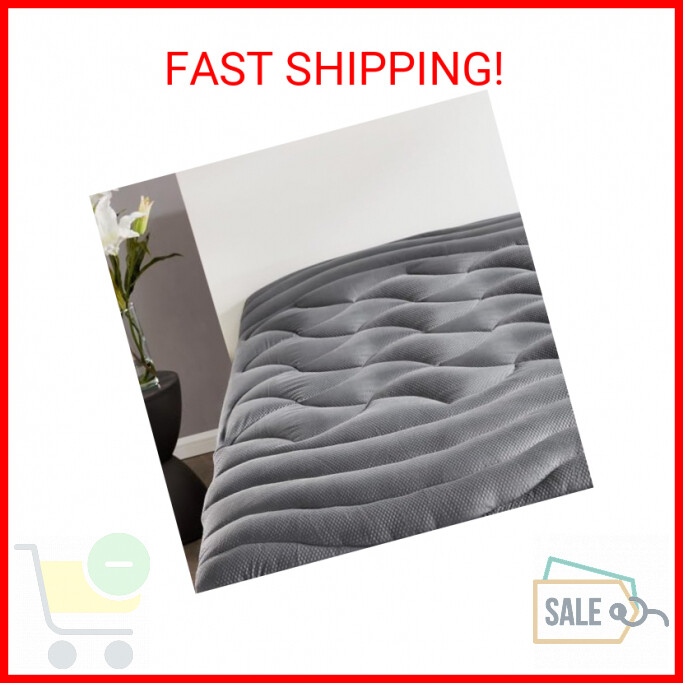 SLEEP ZONE Cooling Queen Mattress Topper, Premium Zoned Cool Mattress Pad Cover,
