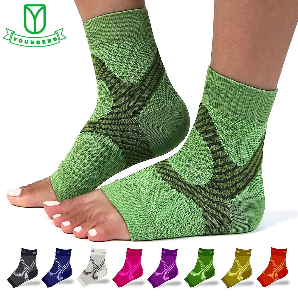 1Pair  Plantar Fasciitis Splint Night Compression Sock Heel Supports for Heel Pa