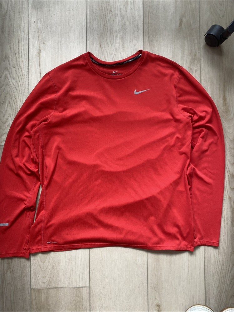Nike Men’s Red Long Sleeve Shirt, Size Large