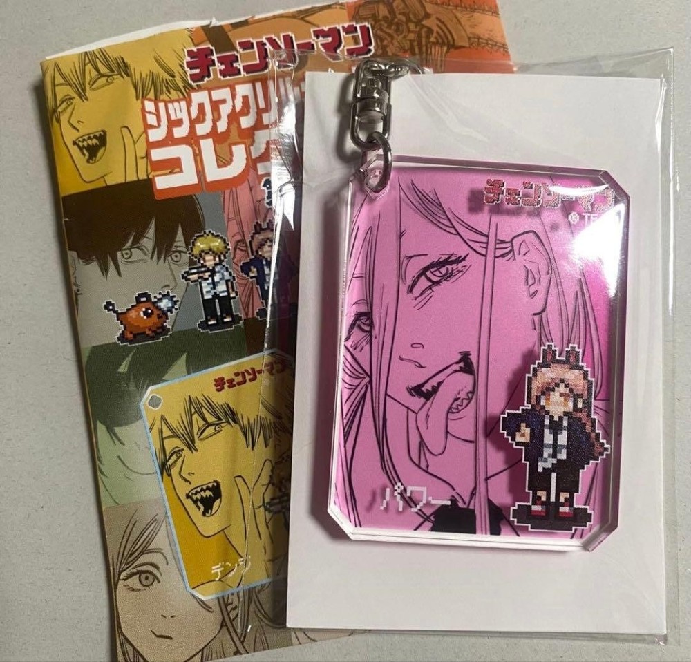 Chainsaw Man Power Jump Shop Acrylic Keychain Official Anime Character Merchand
