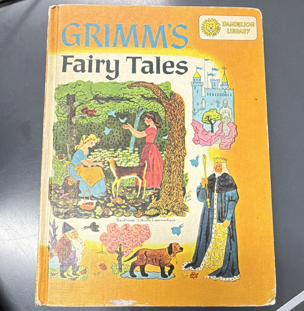 Dandelion Library 3-Book Lot Hardcover Illustrated: Grimm's Fairy Tales, Babar