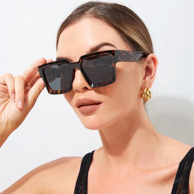 Vintage Square Cycling Sunglasses for Men Women UV400 Retro Style