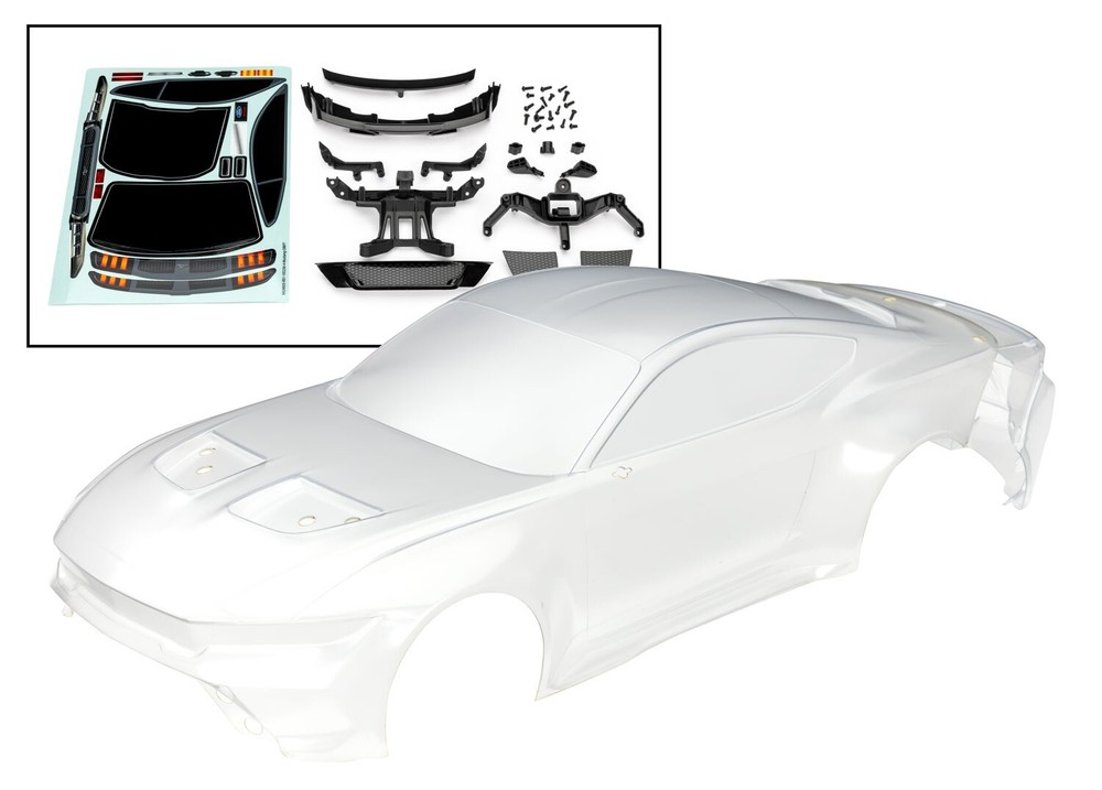 TRAXXAS Body, Ford Mustang (clear) for 4-Tec Drift Ford MustangTRA10511