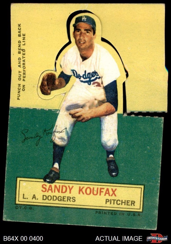 1964 Topps Stand Up Sandy Koufax Dodgers HOF 2 - GOOD