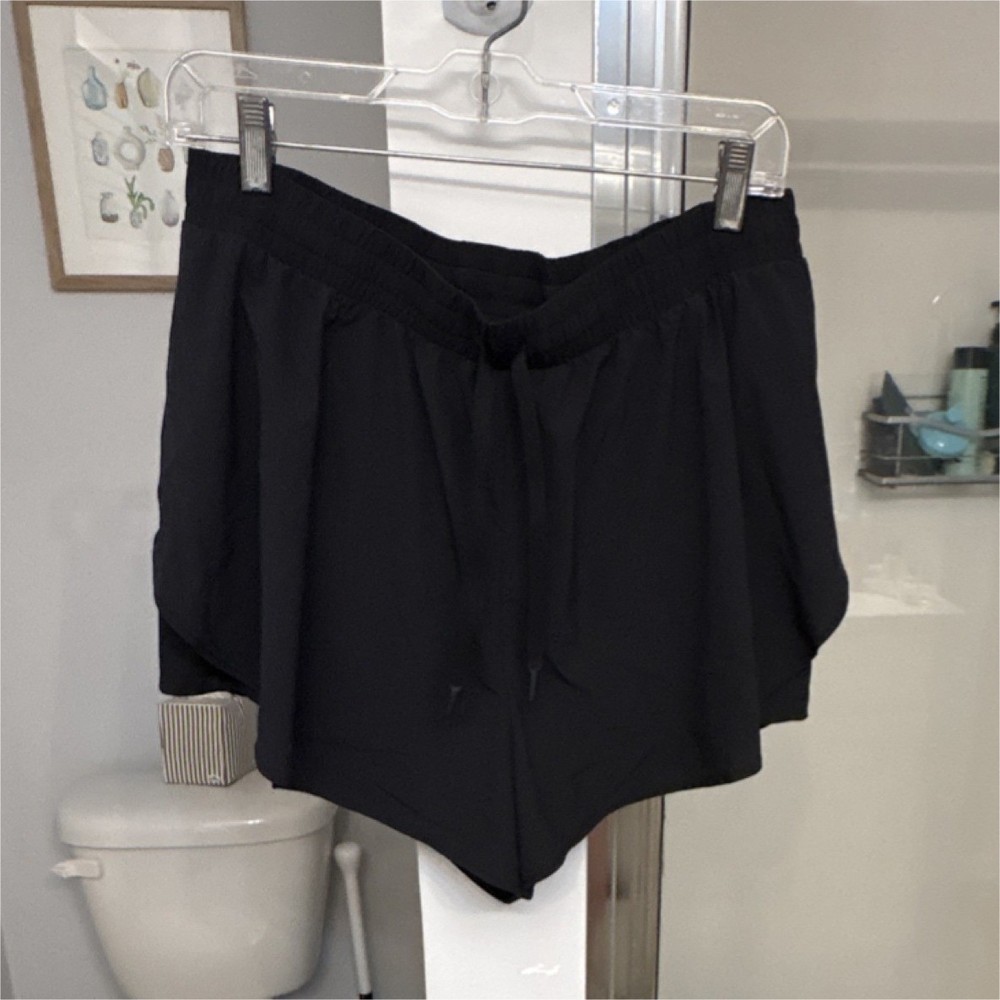 All in Motion Women’s Black Lined Athletic Shorts Drawstring Elastic Waist