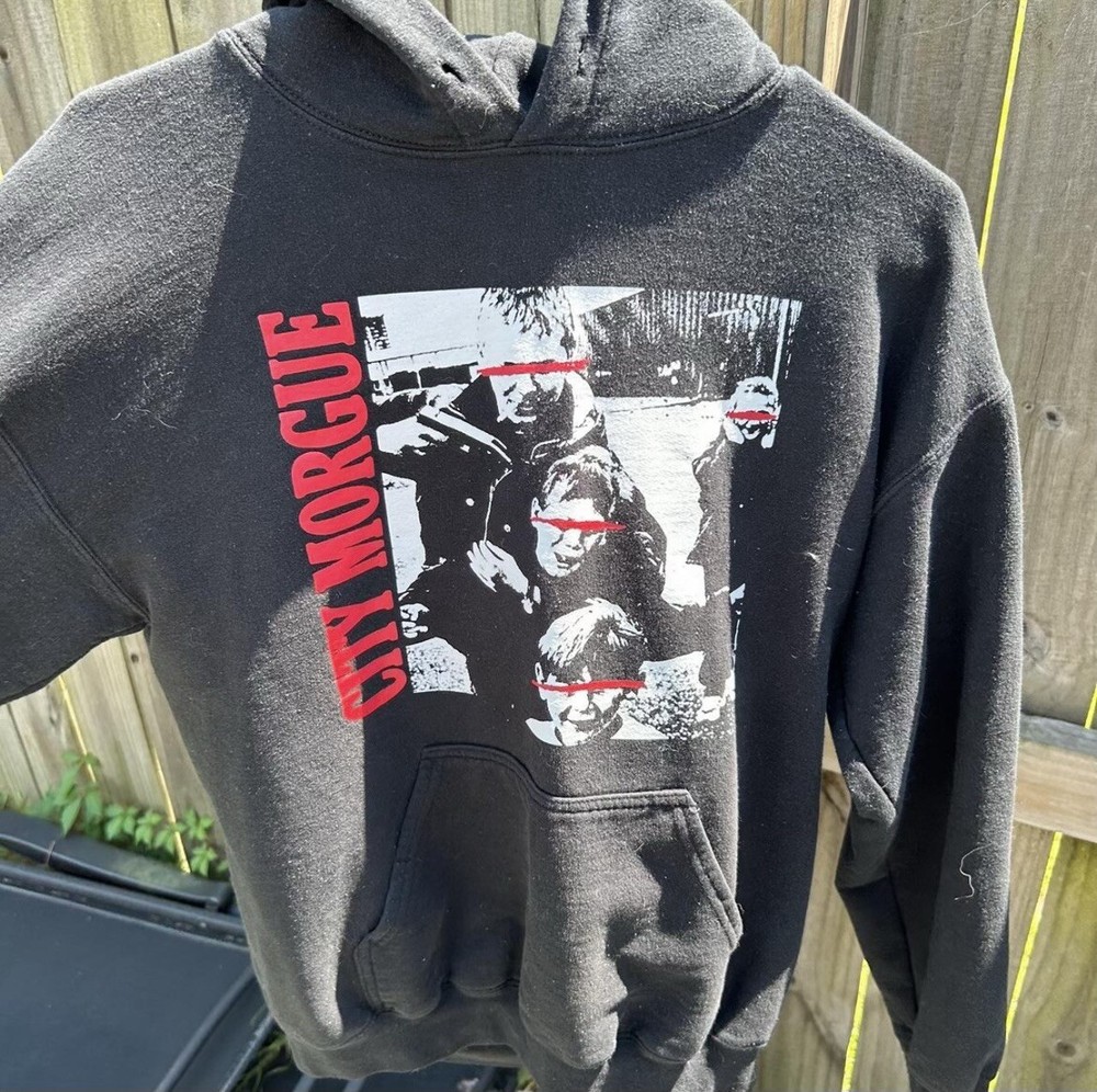 City Morgue Black Hoodie Men’s Size Medium Preowned