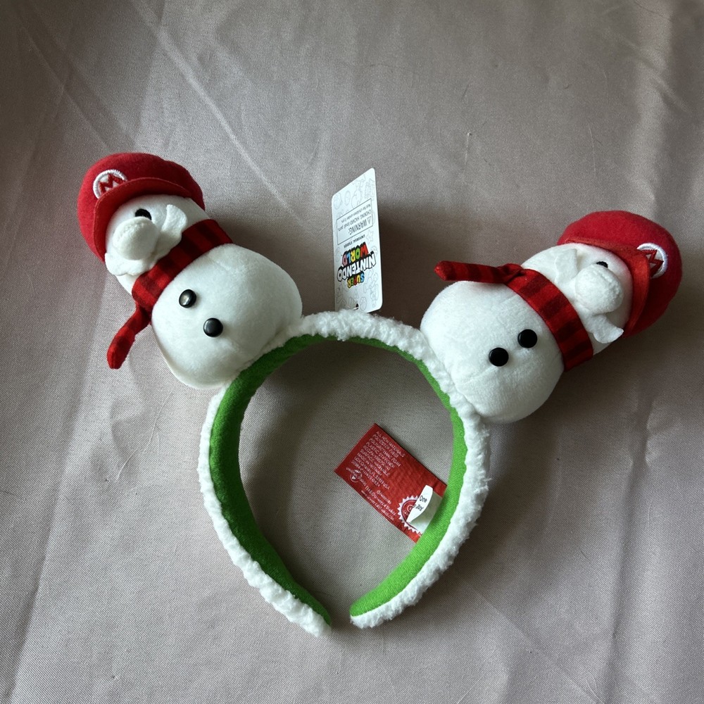 Super Nintendo World Snowman Mario Headband Ears Universal Studios Hollywood New