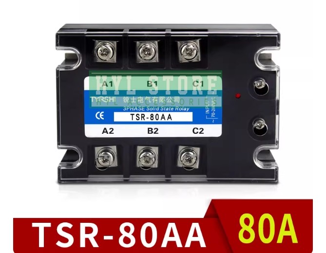 1Pcs New For Three-phase Solid State Relay TSR-80AA 80A  AC Control AC