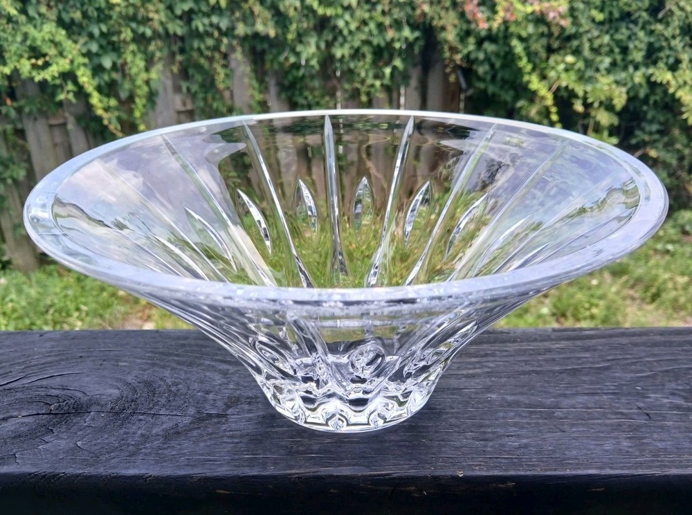 Marquis by Waterford Sheridan Signed Flared Crystal Bowl Excellent Condition