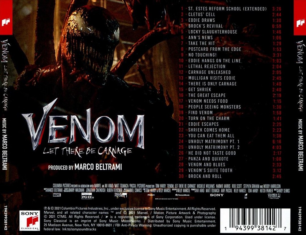 Marco Beltrami Venom: Let There Be Carnage [Original Motion Picture Soundtrack]