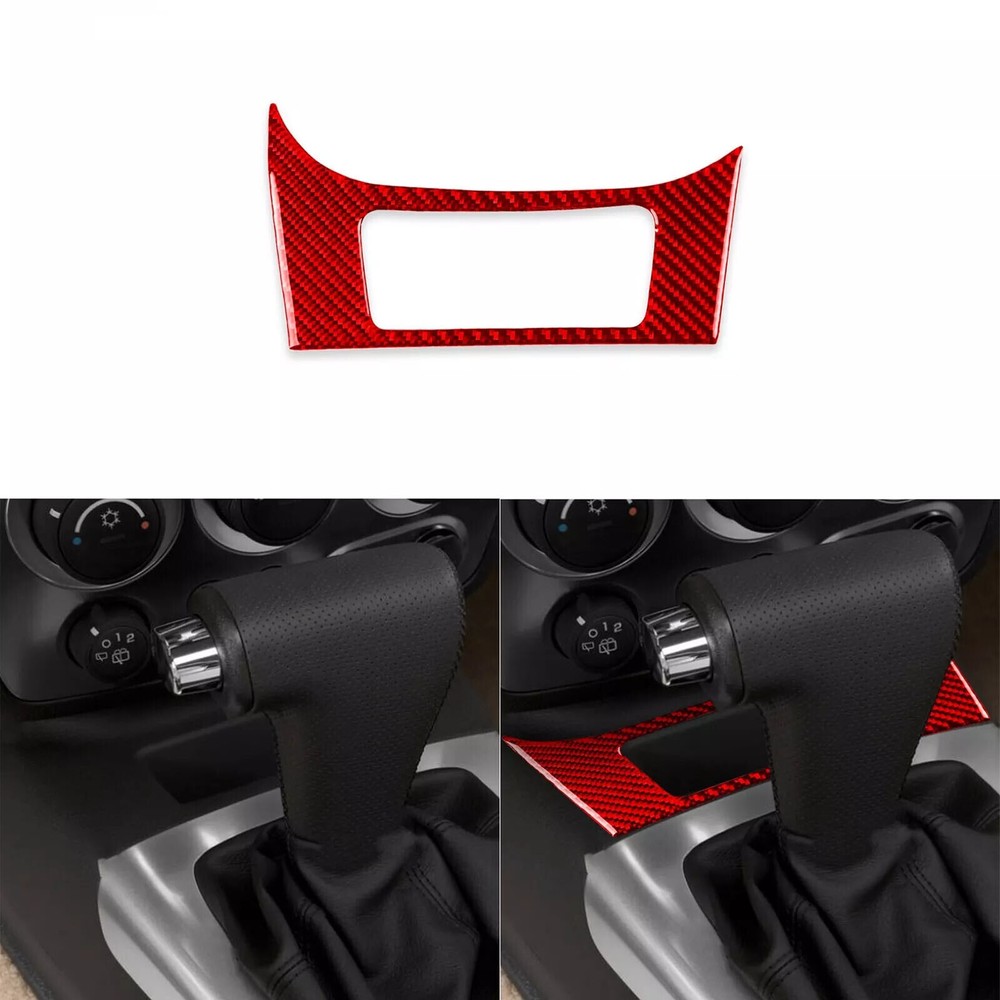 Red Carbon Fiber Center Console Storage Box Panel Cover Trim For Hummer H3 06-10