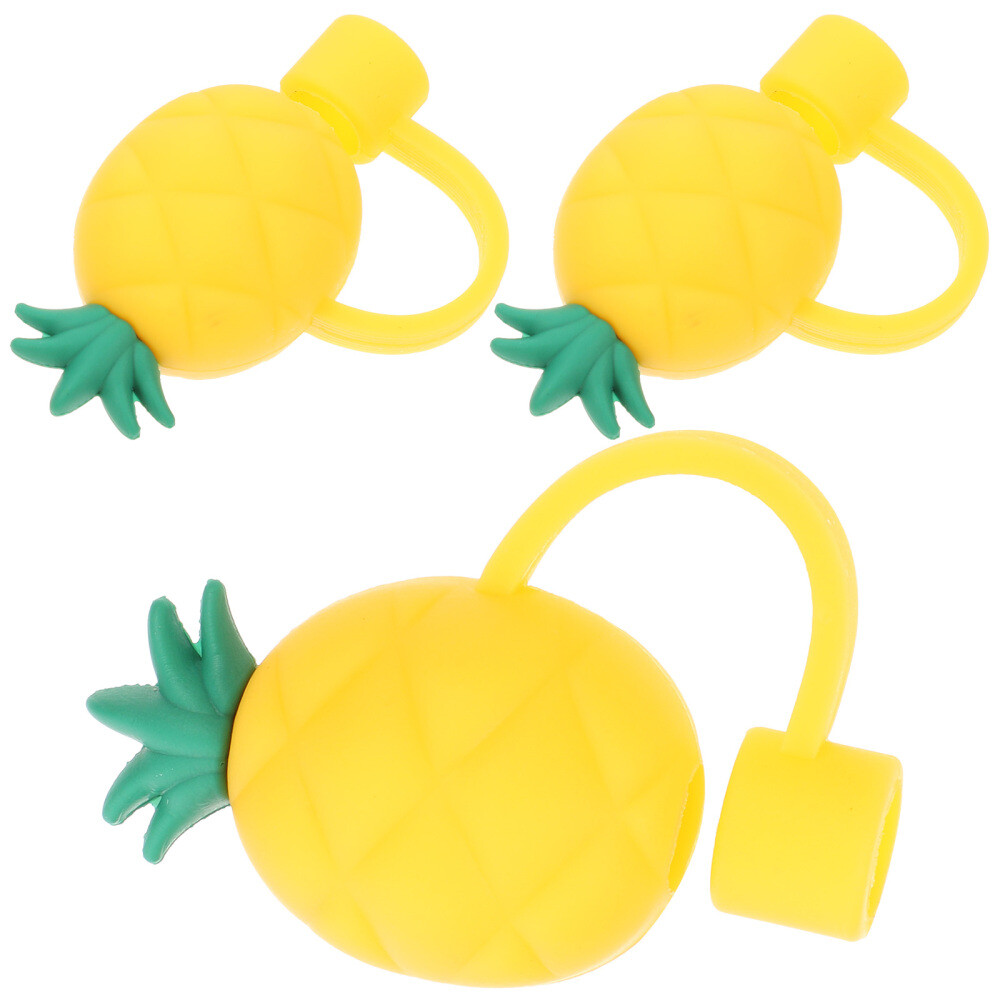 3 Pcs Fun Cartoon Straw Toppers for Pool Parties & Drinks  