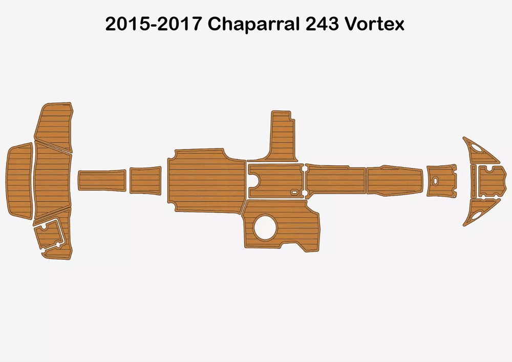 2017 Chaparral 243 Vortex Swim Platform Cockpit EVA Pads Foam Teak Deck Flooring