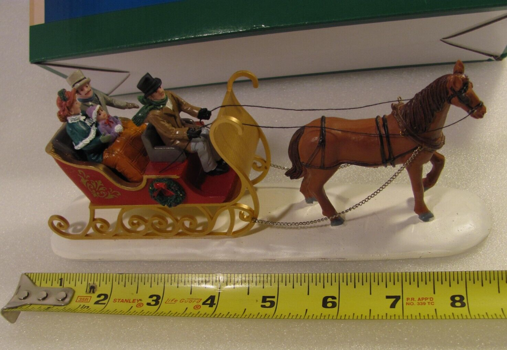Lemax Christmas Village Victorian Sleigh Ride Table Accent Figure 93433-image