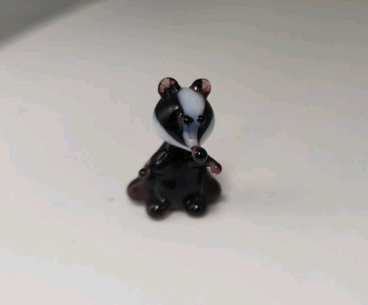 Murano Glass Tiny Badger Figurine