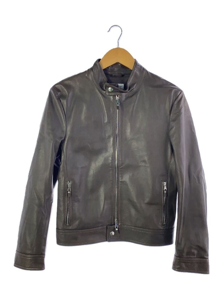 Emmeti Sheepskin Leather Jacket Blouson Size 44 Brown 174