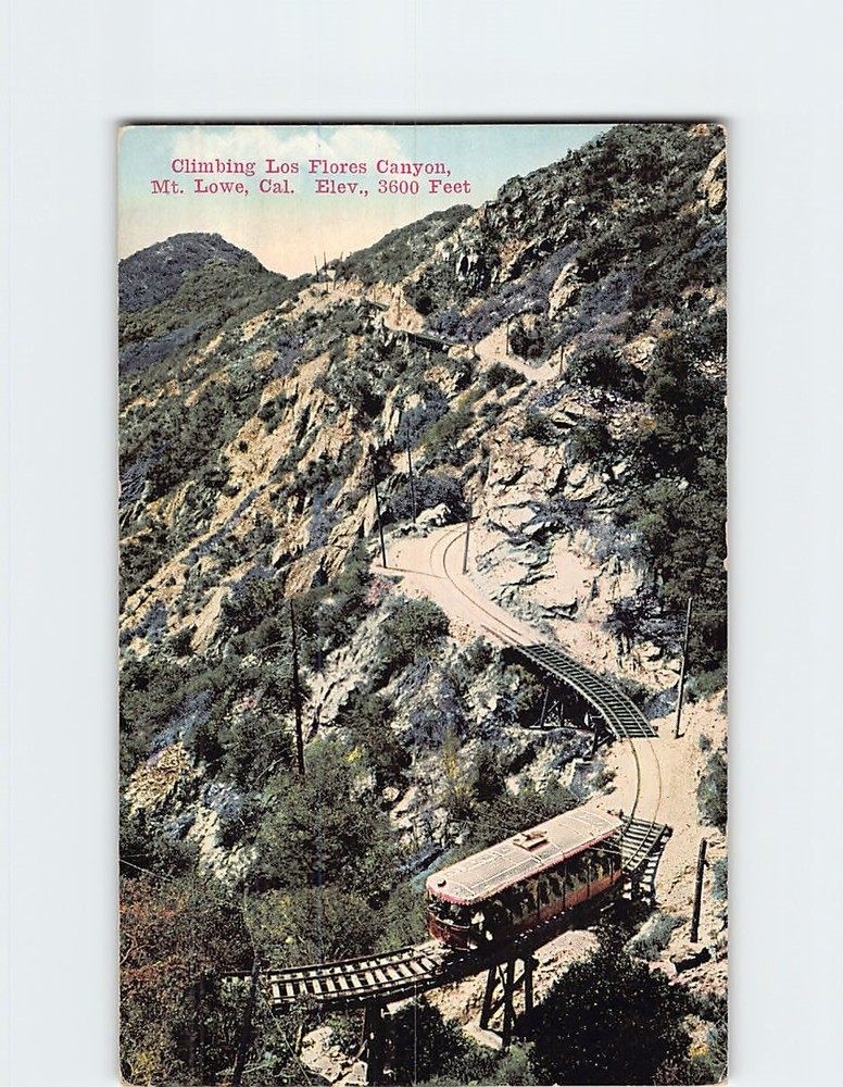 Postcard Climbing Los Flores Canyon Mt. Lowe California USA