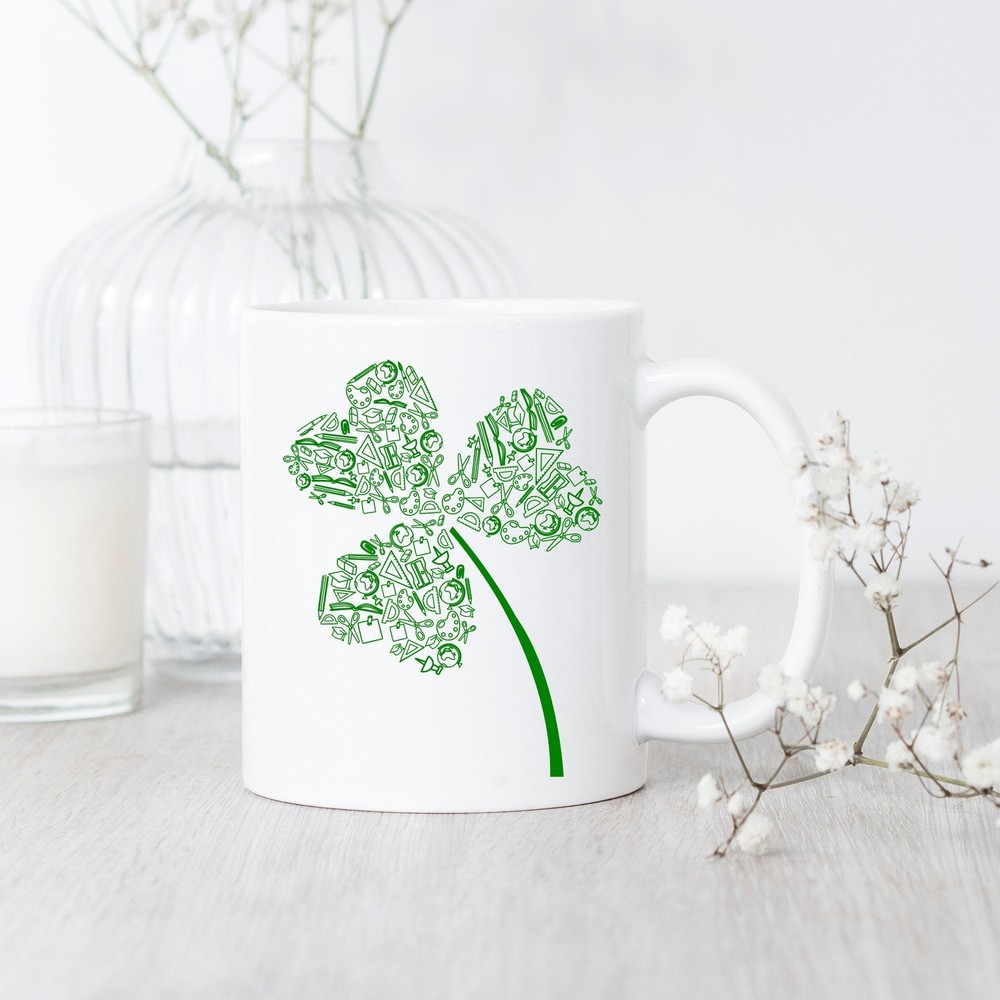 Teacher Clover St Patrick's Day Mug Teacher Mug St Patrick's Day Gift For