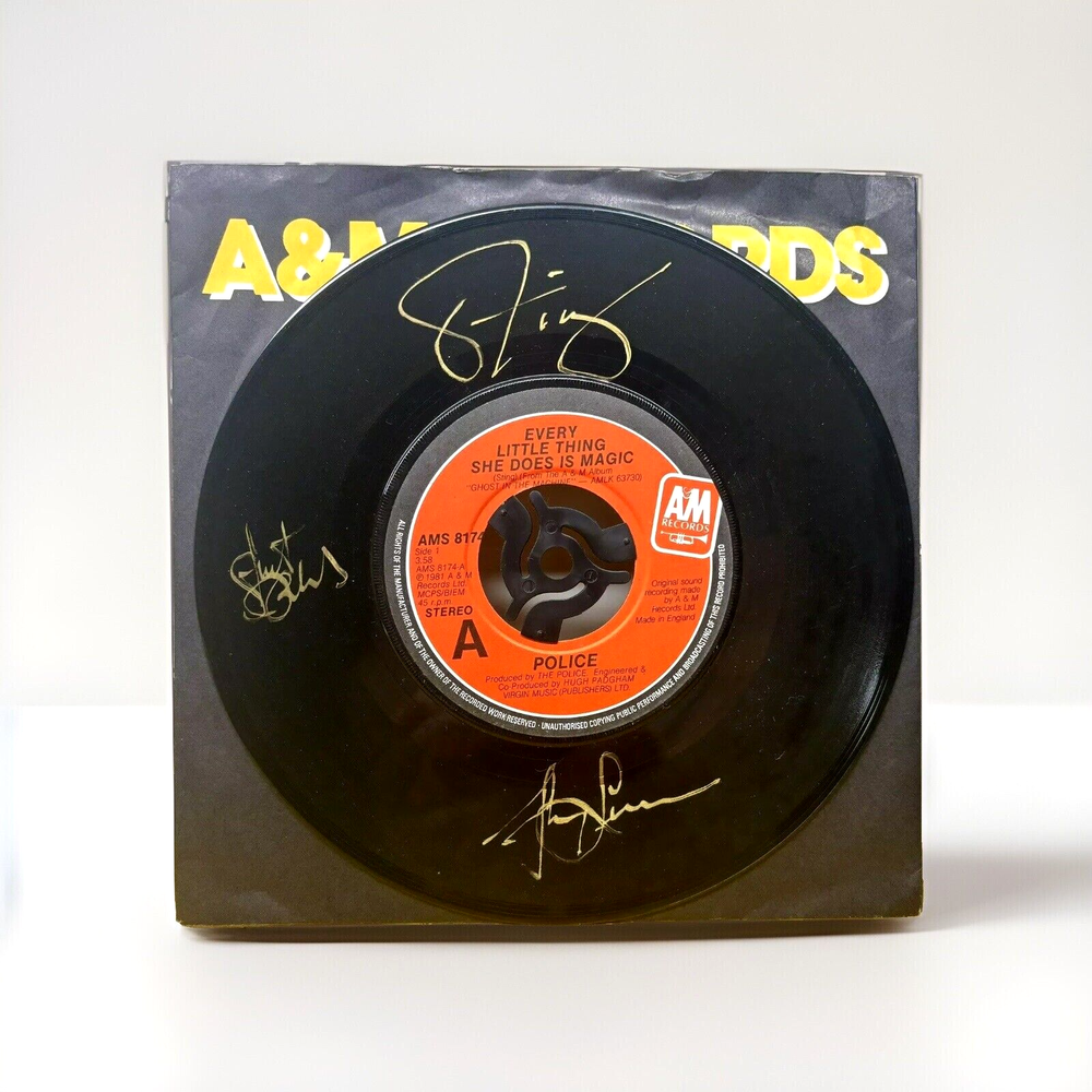 The Police Every Little Thing She Does 45 Record Band Signed X3 Sting Autograph