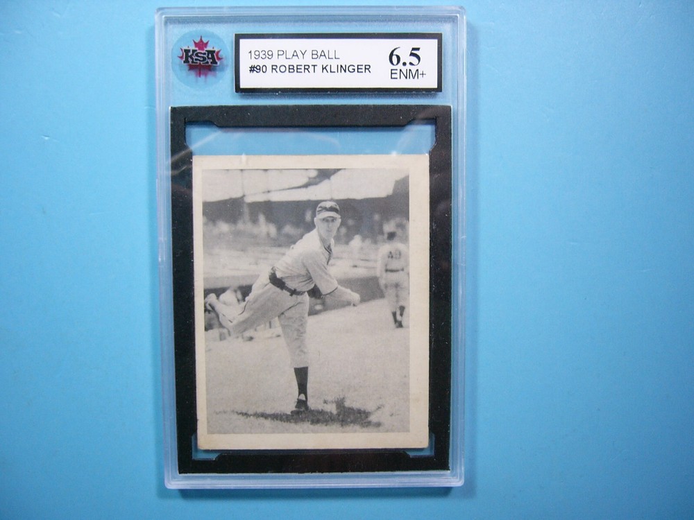 1939 Play Ball Robert Klinger Rookie MLB Baseball Card #90 KSA 6.5 EX/NM+