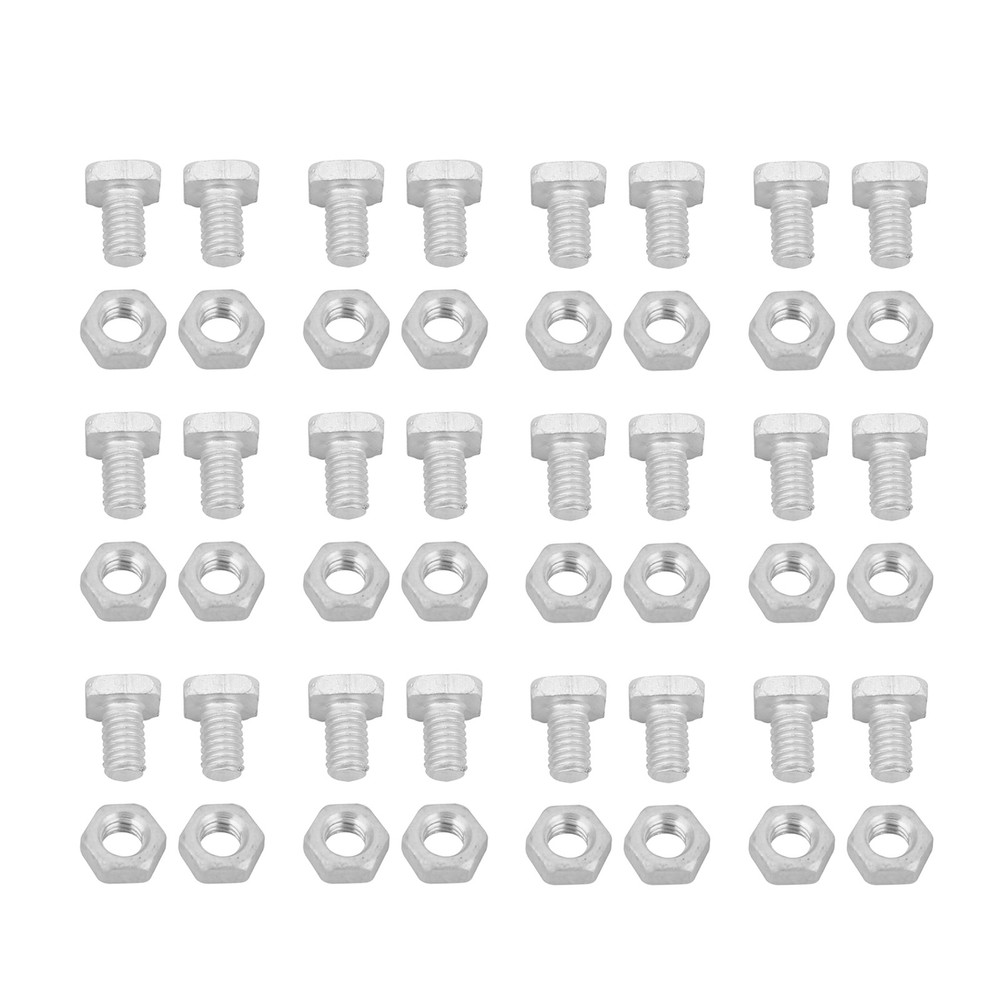 50 Pcs Aluminium M6X12 Bolts+50 Pcs M6 Nuts Tool Accessory Set For Outdoor Plant