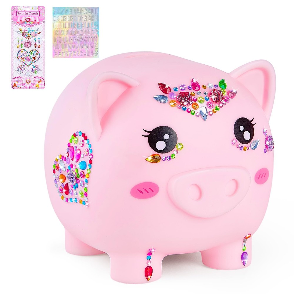Piggy Bank Girls, Unbreakable Piggy Banks Large Money Coin Bank for Kids with...