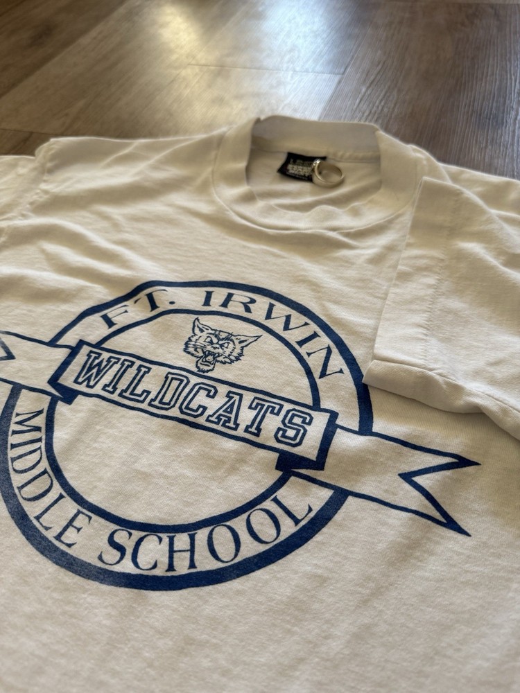 Vintage 90s/2000s Ft. Irwin Wildcats Middle School Mascot Tee Single Stitch