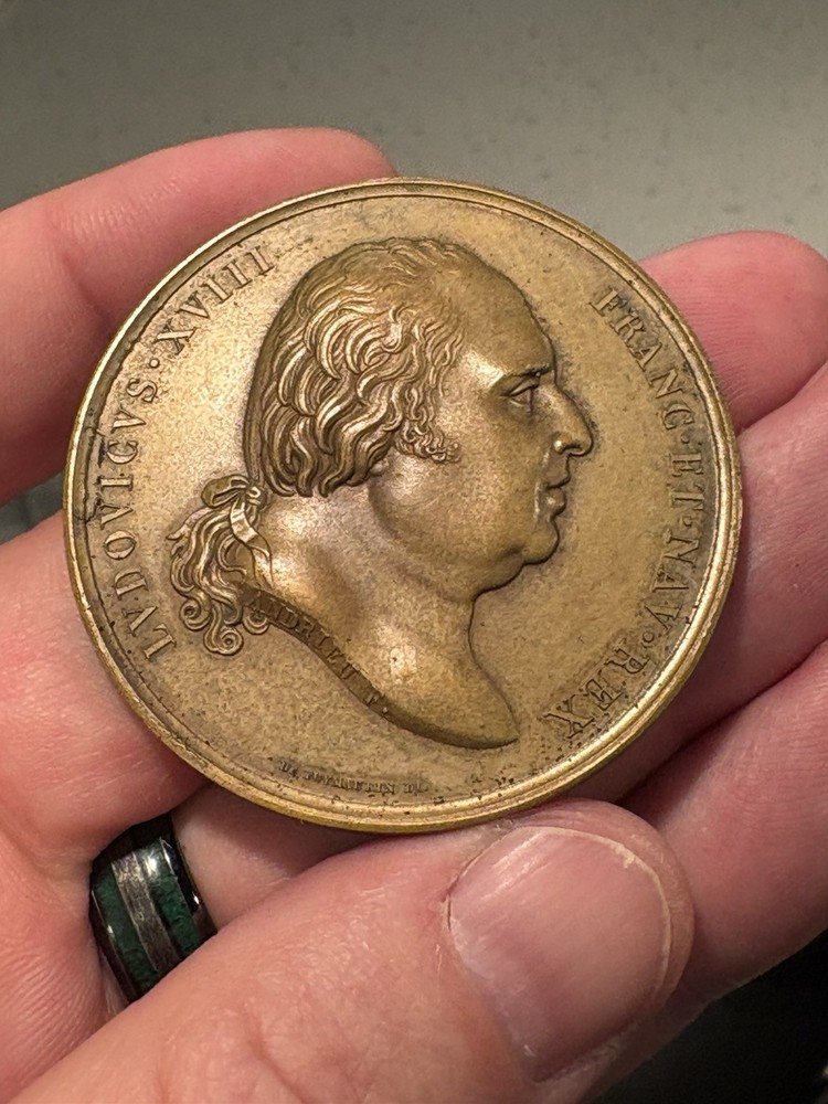 The 1820 Louis XVIII medal commemorating Joan of Arc French historical medallion