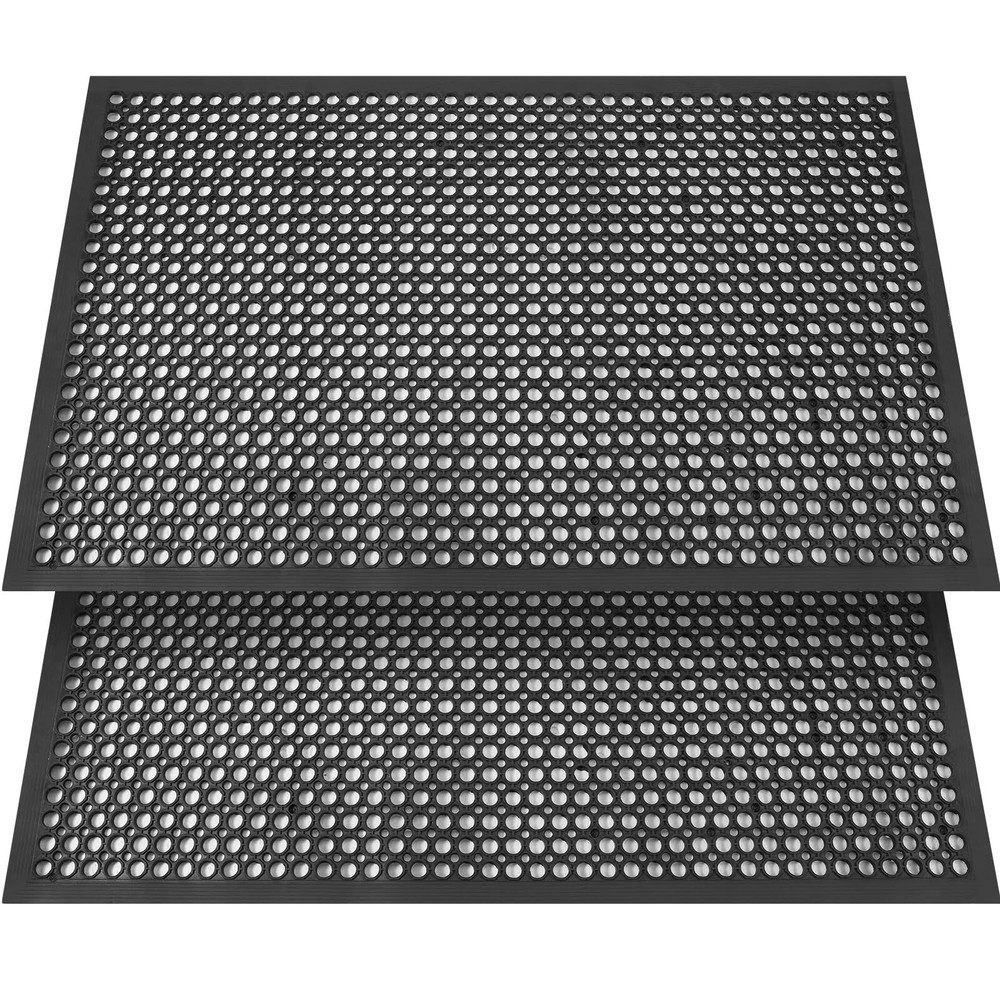 Anti Fatigue Rubber Floor Mat 2 Pack Restaurant Kitchen Mats for Floors Rubbe...