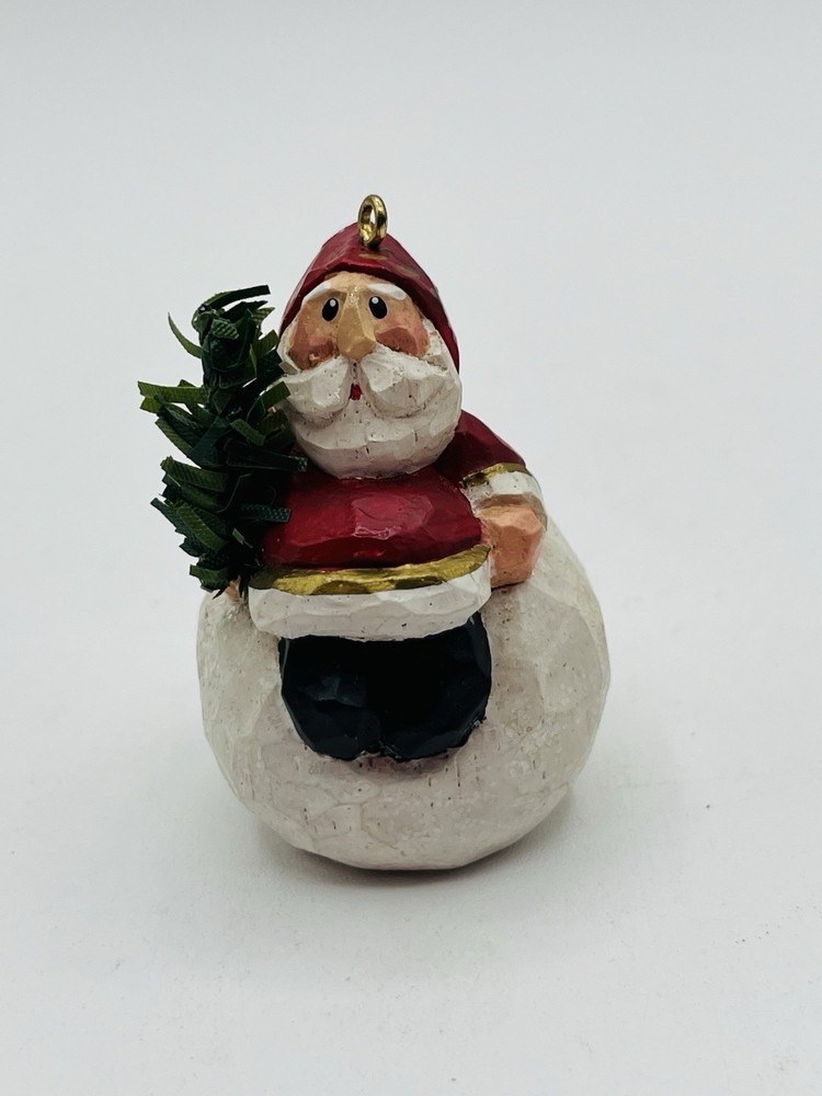 Eddie Walker Santa On A Snowball Ornament Midwest of Cannon Falls