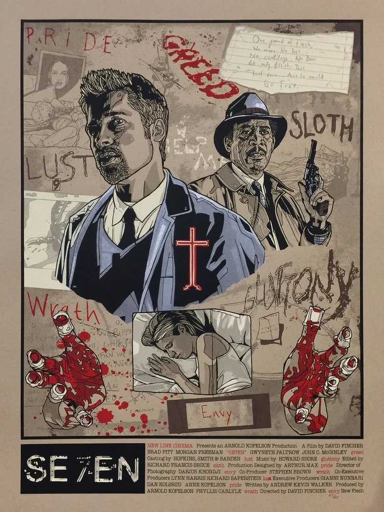 Se7en by New Flesh 24/65 18” x 24” Screen Print Movie Art Poster