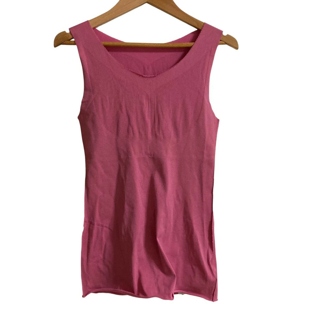 me ISSEY MIYAKE Pink Sleeveless Tank Top Back Logo Women's Used
