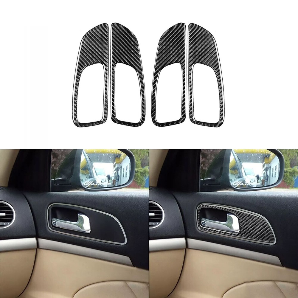 Carbon Fiber Interior Door Handle Cover For Alfa Romeo 159 Brera Spider 2004-11