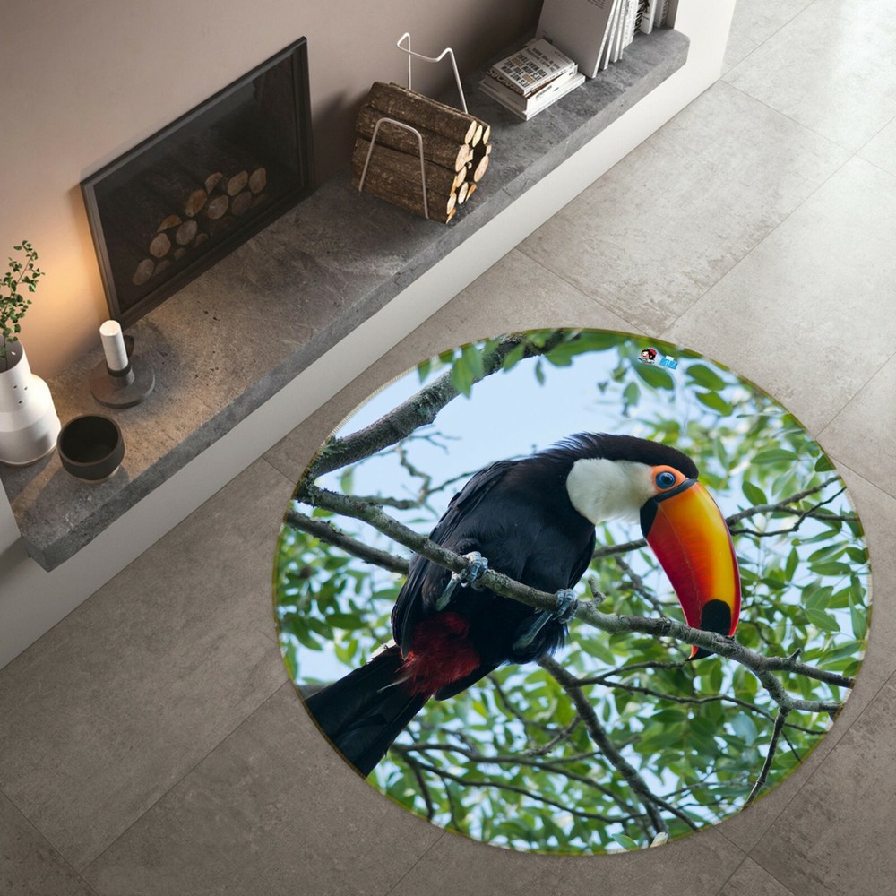 3D Tree Branch Toucan NAO5680 Game Rug Mat Elegant Photo Carpet Mat Fay