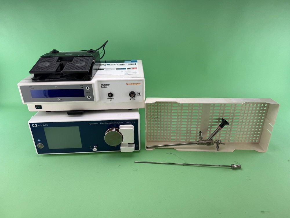 Smith & Nephew Truclear system w/ 7209208 hysteroscope, Covidien pump, MRG10702
