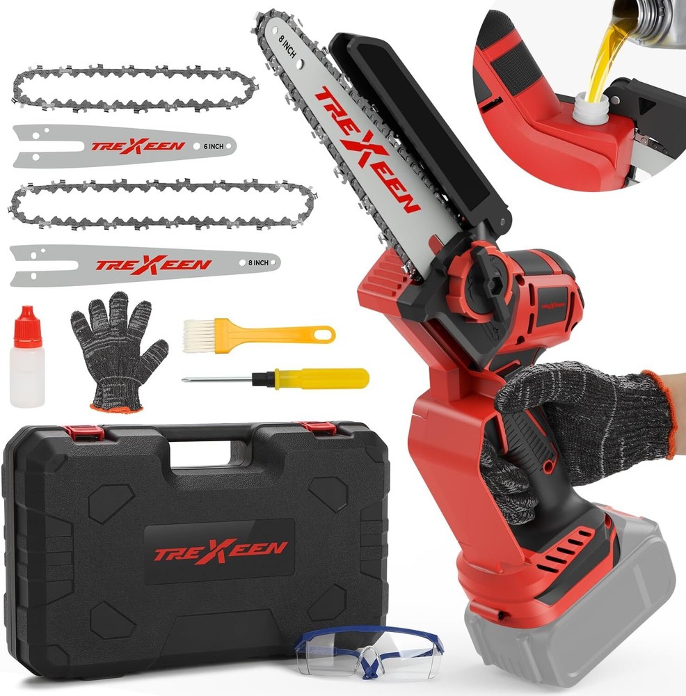 Mini Chainsaw for Milwaukee M18 Battery 8-Inch 6-Inch 2-in-1 Cordless