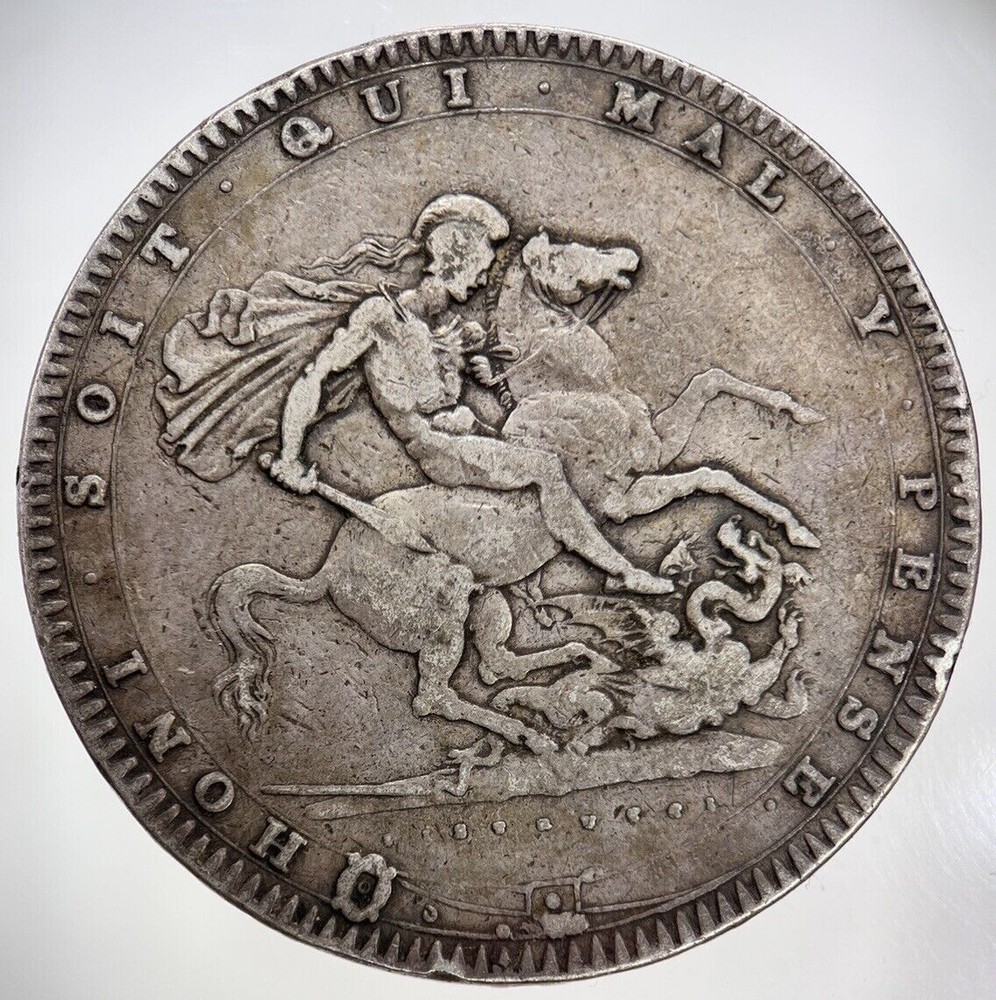 1820 George III Crown Silver Coin - Fine Collectable Condition