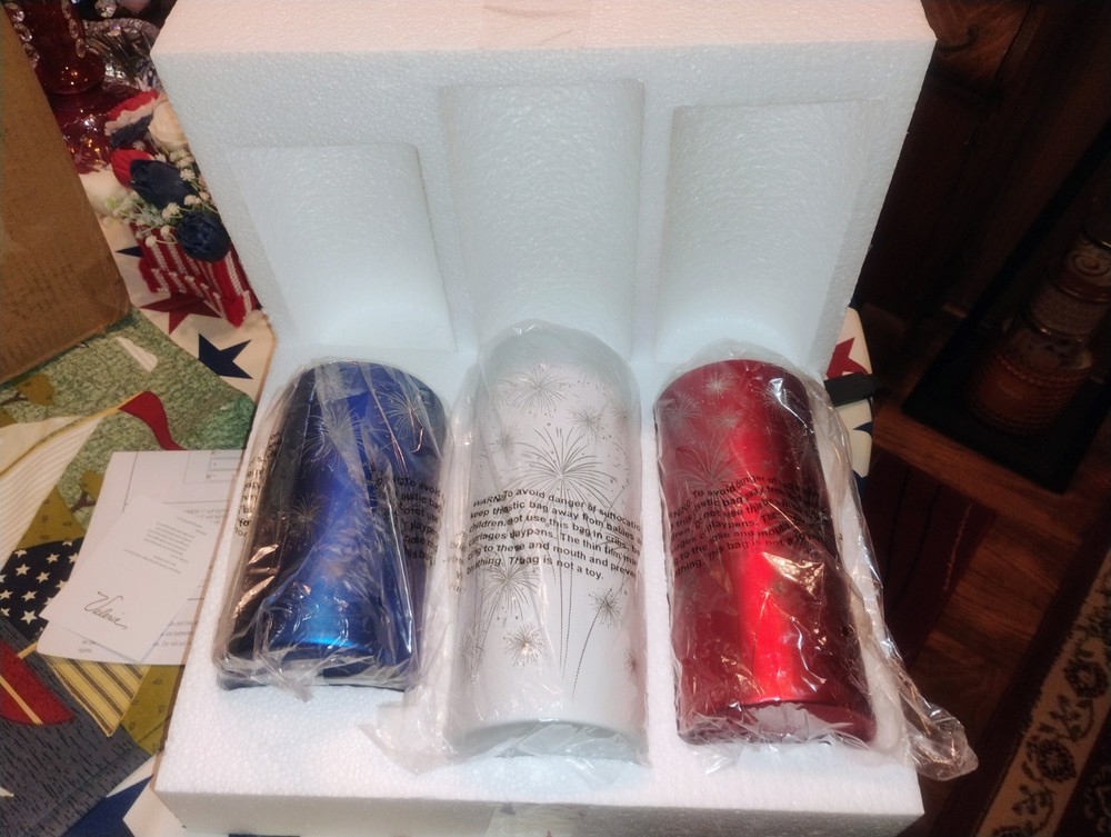 Valerie Parr Hill Set 3 Celebration Fireworks Hurricanes LED Multi Color NIB!!